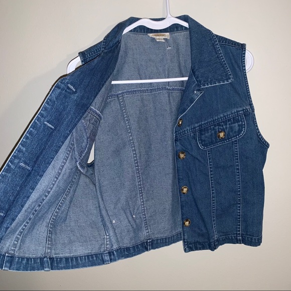 Talbots petites / Button Up Jean Styled Vest - Picture 4 of 9